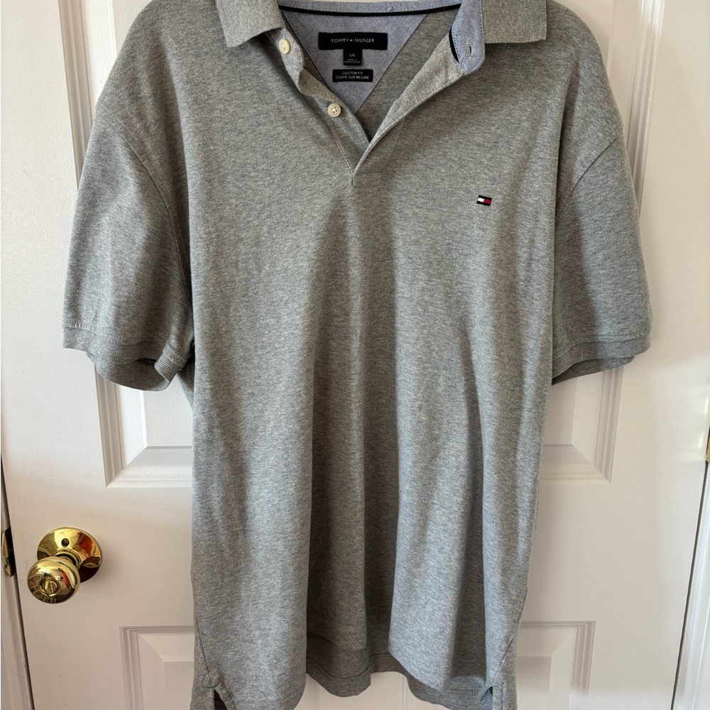 Tommy Hilfiger Men's Light Gray Polo Shirt